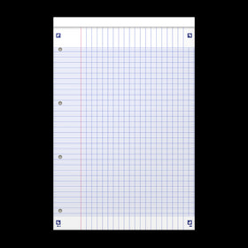 OXFORD bloc notes perforé Smart # A4+ - Grands carreaux - 80 feuilles agrafées (160 pages) - Compatible Scribzee - Bleu pastel