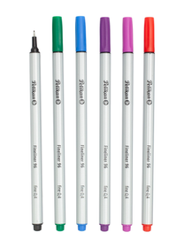 Pochette de 6 stylos-feutres PELIKAN Fineliner 96 - Coloris assortis