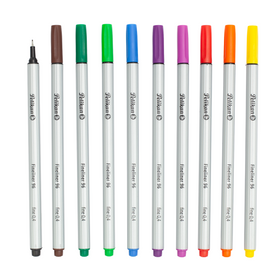 Pochette de 10 stylos-feutres PELIKAN Fineliner 96 - Coloris assortis