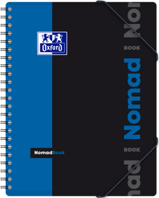 Cahier à spirales NOMADBOOK OXFORD # Couverture polypro - 160 pages A4 détachables - petits carreaux