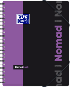 Cahier à spirales NOMADBOOK OXFORD # Couverture polypro - 160 pages A4 détachables - petits carreaux