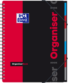 Cahier à spirales ORGANISER BOOK OXFORD # Couverture polypro - 160 pages A4 détachables - grands carreaux