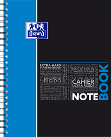 Cahier à spirales NOTEBOOK OXFORD # Couverture rigide - 160 pages A4 détachables - ligné type CORNELL