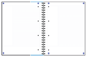 Cahier à spirales NOTEBOOK OXFORD # Couverture rigide - 160 pages A4 détachables - ligné type CORNELL