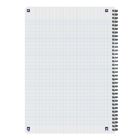 OXFORD Cahier à spirales souples Smart # A4+ - Grands carreaux - 100 pages  - Couverture cartonnée souple - Compatible Scribzee - Noir