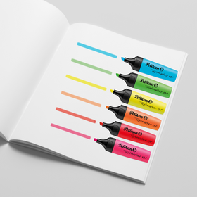 Pochette de 6 surligneurs PELIKAN 490 - Coloris assortis Fluo