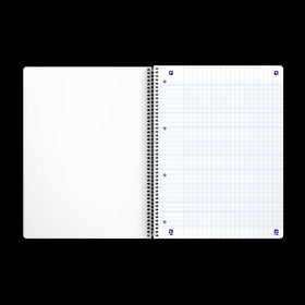 OXFORD Cahier à spirales Smart # A4+ - Grands carreaux - 160 pages détachables - Couverture cartonnée souple - Compatible Scribzee - Bleu pastel