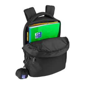 OXFORD B-READY Sac à dos 2 compartiments # Dimensions 30x42x15cm - 23L - Fermeture éclair -  Polyester recyclé - Noir