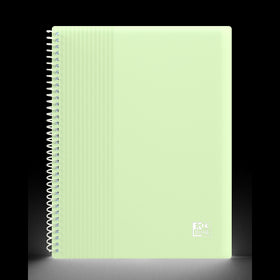 OXFORD protège-documents pour fiches bristol A5 School Life # 80 vues / 40 pochettes - Plastique - Vert pastel