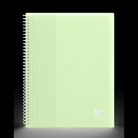OXFORD protège-documents pour fiches bristol A5 School Life # 80 vues / 40 pochettes - Plastique - Vert pastel