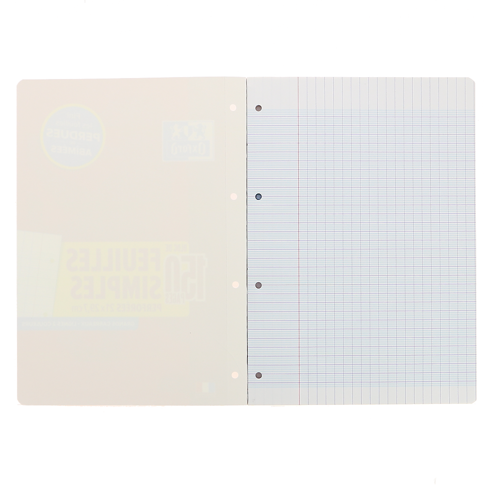 Stock Bureau - OXFORD Feuilles Simples COLOR SYSTEM A4 Perforées 200 - 3