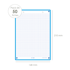 Fiches de révision REVISION 2.0 OXFORD # 50 fiches 14,8 x 21 cm - petits carreaux