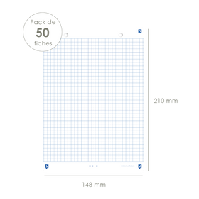 Fiches de révision REVISION 2.0 OXFORD # 50 fiches 14,8 x 21 cm - petits carreaux