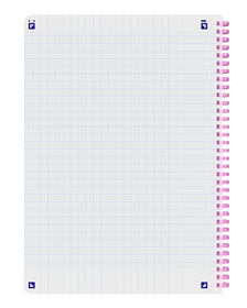 OXFORD Cahier à spirales souples Smart # A4+ - Grands carreaux - 100 pages  - Couverture cartonnée souple - Compatible Scribzee - Rose pastel