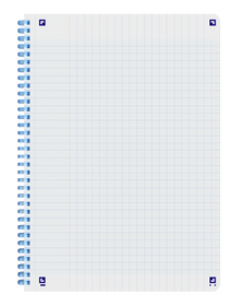 OXFORD Cahier à spirales souples Smart # A4+ - Grands carreaux - 100 pages  - Couverture cartonnée souple - Compatible Scribzee - Bleu pastel