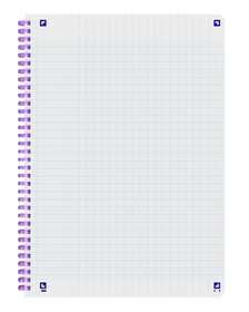 OXFORD Cahier à spirales souples Smart # A4+ - Grands carreaux - 100 pages  - Couverture cartonnée souple - Compatible Scribzee - Violet pastel