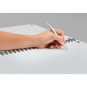 OXFORD Cahier à spirales souples Smart # A4+ - Grands carreaux - 100 pages  - Couverture cartonnée souple - Compatible Scribzee - Noir