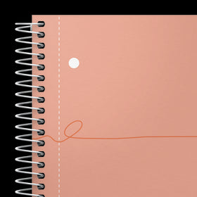 OXFORD Cahier à spirales Smart # A4+ - Grands carreaux - 160 pages détachables - Couverture cartonnée souple - Compatible Scribzee - Orange pastel