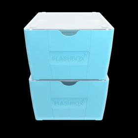 OXFORD FLASHBOX # Capacité : 500 flashcards Flash 2.0 (7,5x12,5 cm) - Polypropylène - Bleu pastel 