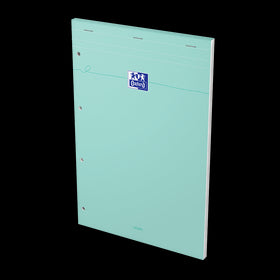 OXFORD bloc notes perforé Smart # A4+ - Grands carreaux - 80 feuilles agrafées (160 pages) - Compatible Scribzee - Vert pastel