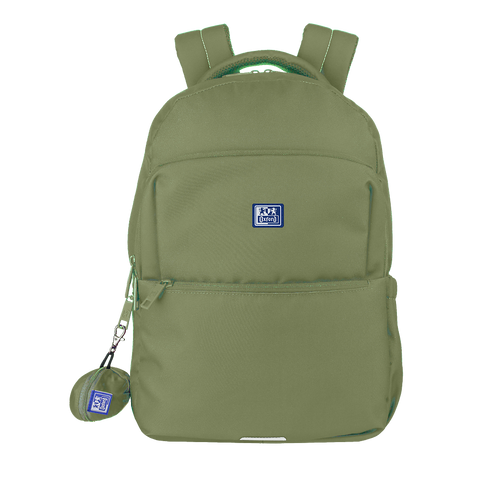OXFORD B-READY Sac à dos 2 compartiments # Dimensions 30x42x15cm - 23L - Fermeture éclair -  Polyester recyclé - Vert kaki