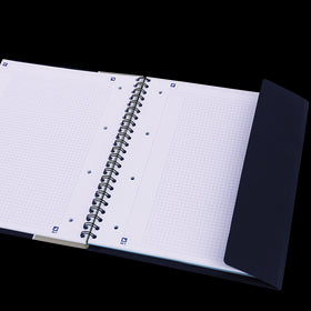 Cahier à spirales ORGANISER BOOK OXFORD # Couverture polypro - 160 pages A4 détachables - petits carreaux