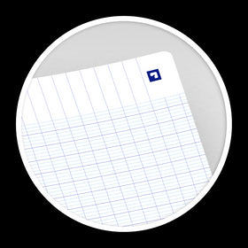 OXFORD Cahier à spirales Smart # A4+ - Grands carreaux - 160 pages détachables - Couverture cartonnée souple - Compatible Scribzee - Bleu pastel
