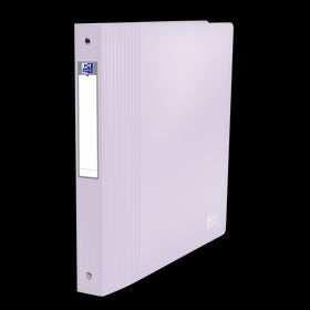 OXFORD Classeur à anneaux School Life A4XL # Dos 40mm - 4 anneaux - Plastique - Violet pastel - 250 feuilles