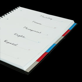 Cahier à spirales ORGANISER BOOK OXFORD # Couverture polypro - 160 pages A4 détachables - petits carreaux