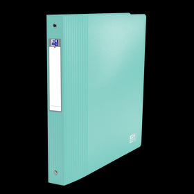 OXFORD Classeur à anneaux School Life A4XL # Dos 40mm - 4 anneaux - Plastique - Bleu pastel - 250 feuilles