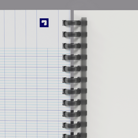 OXFORD Cahier à spirales souples Smart # A4+ - Grands carreaux - 100 pages  - Couverture cartonnée souple - Compatible Scribzee - Noir