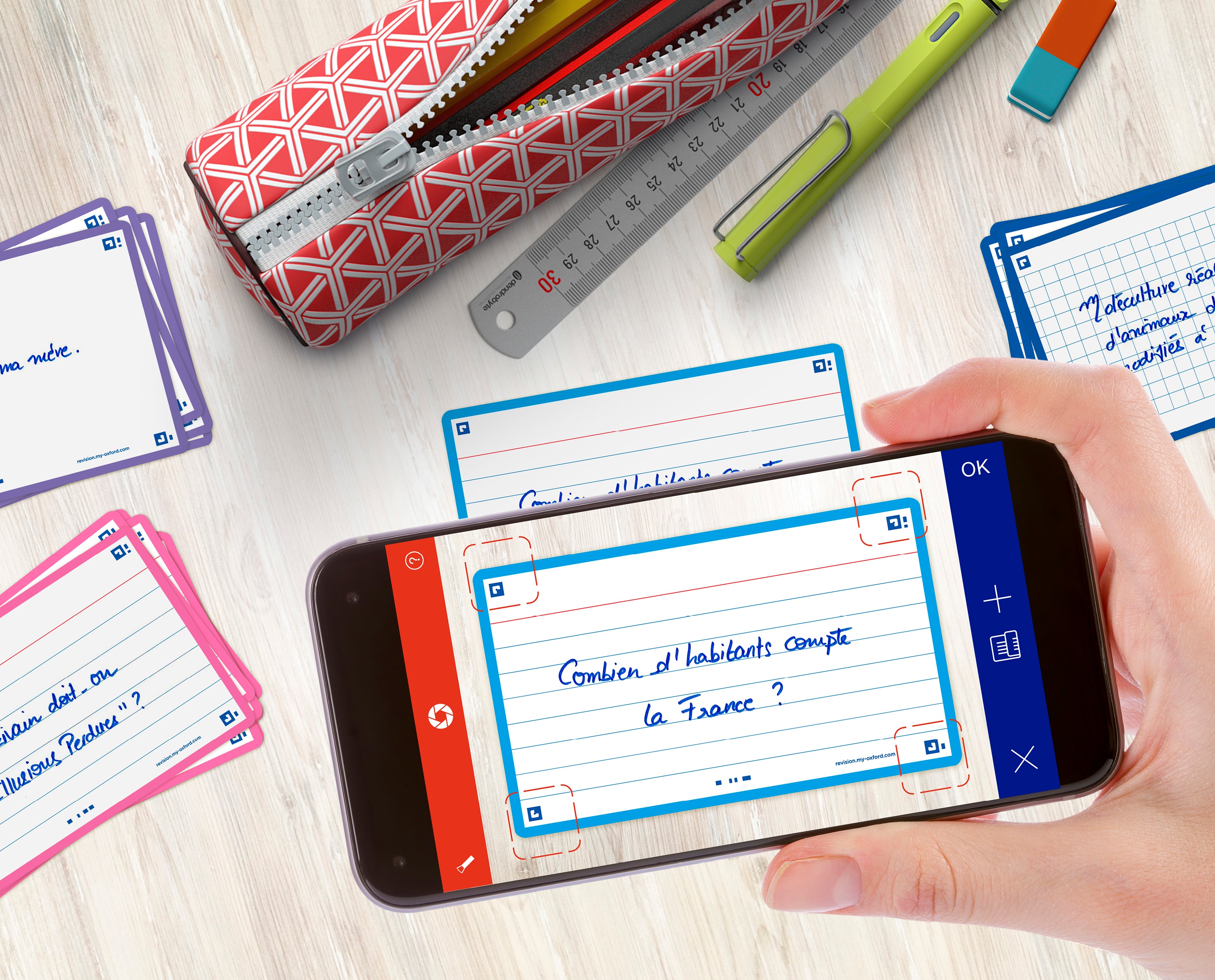 80 cartes flashcards FLASH 2.0 - (7,5 x 12,5 cm) - ligné | Oxford