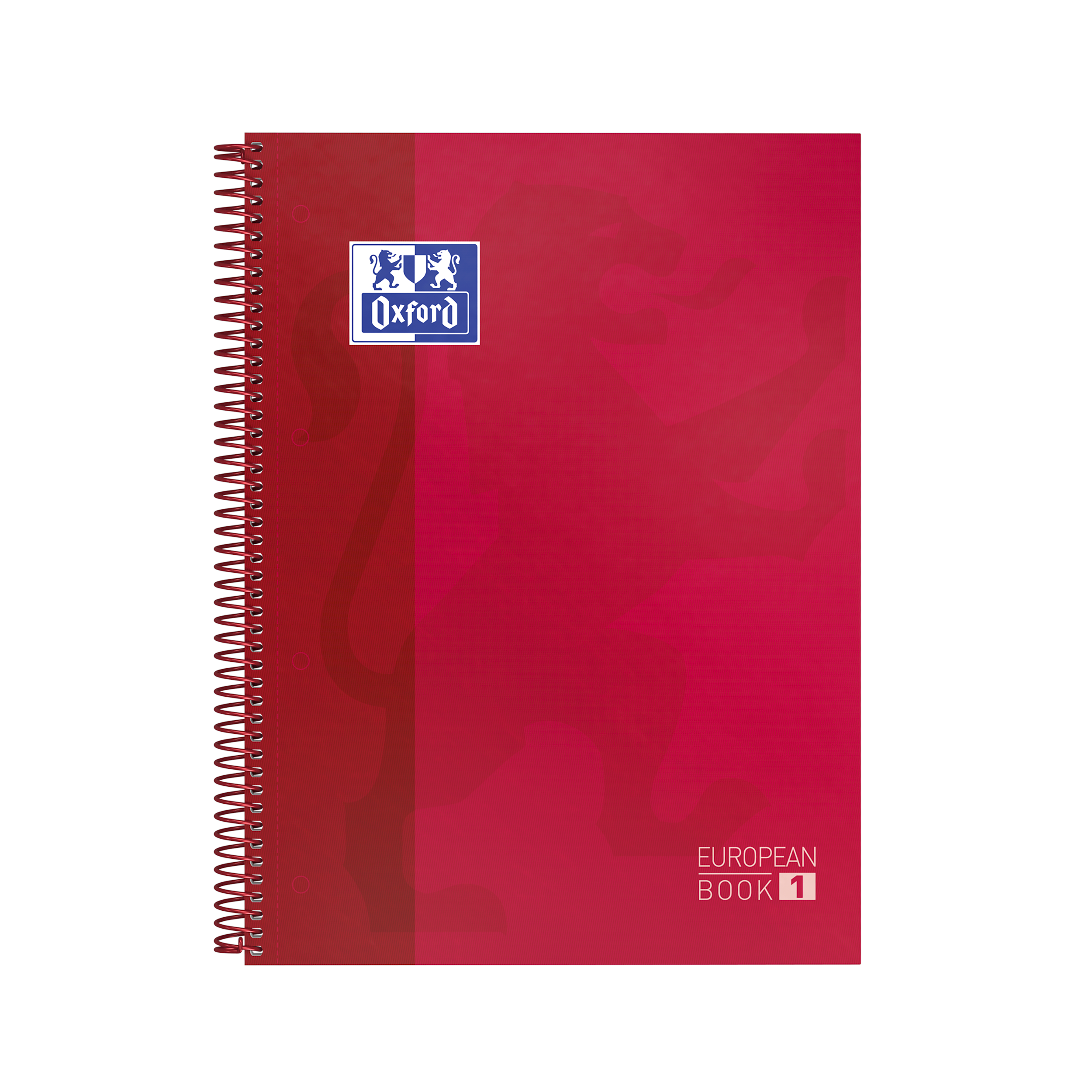 Cahier à spirales European Book OXFORD - Couverture rigide - 160 pages/80  feuilles A4 détachables - petits carreaux