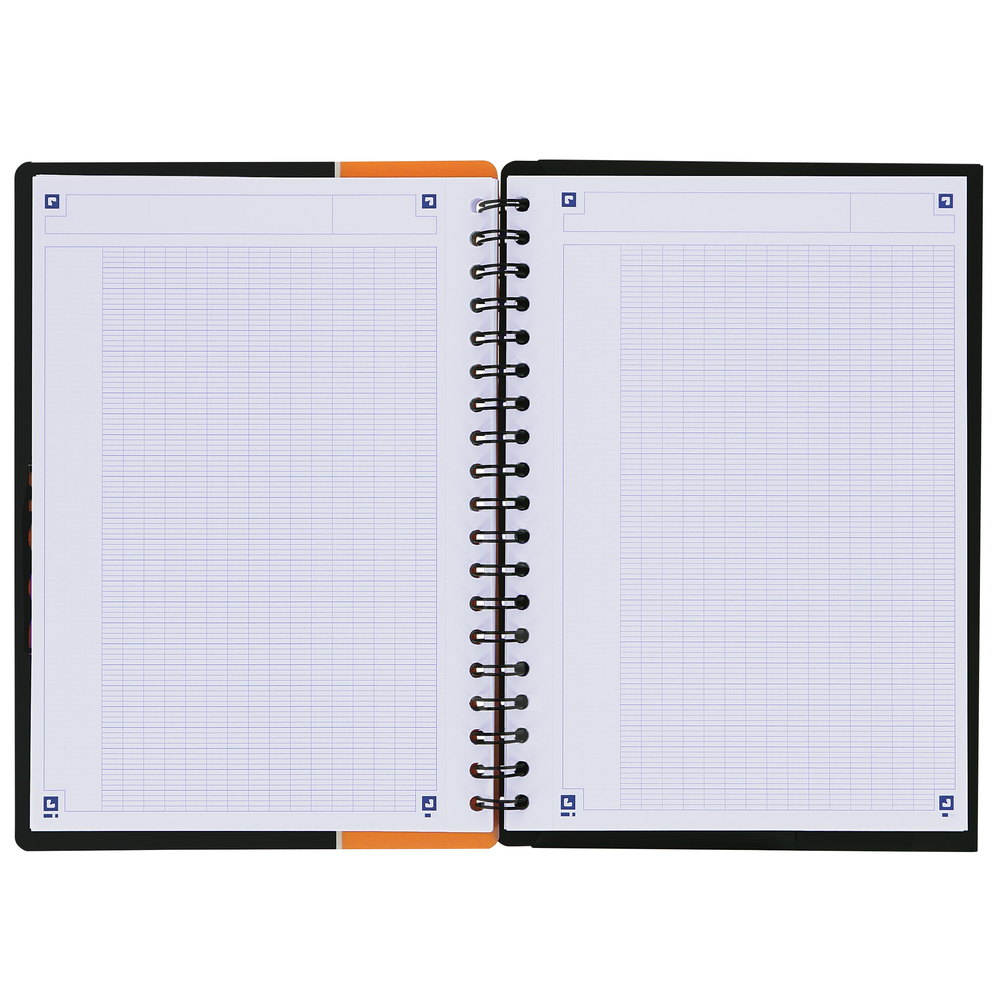 Oxford 400100861 Nomadbook Cahier Spirale Étudiant 17,6 X 25 Cm - 160 Pages Petits Carreaux Avec Chemise Intégrée