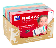 80 cartes flashcards FLASH 2.0 - (7,5 x 12,5 cm) - ligné